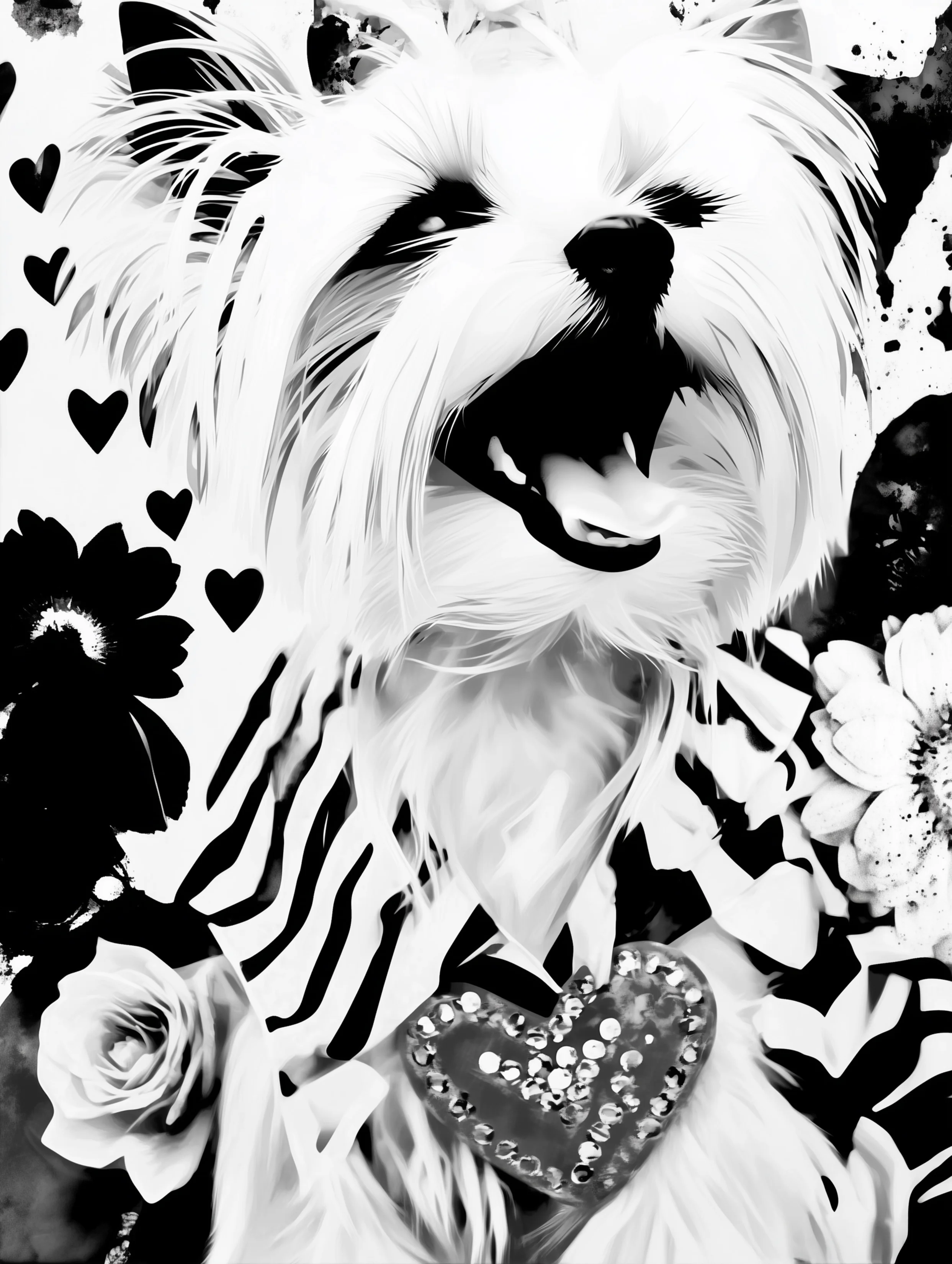 Free printable dog coloring page for adults featuring eager yorkie